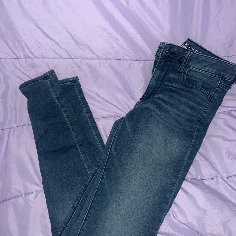 American Eagle Outfitters Women's Deep Blue Skinny Jeans